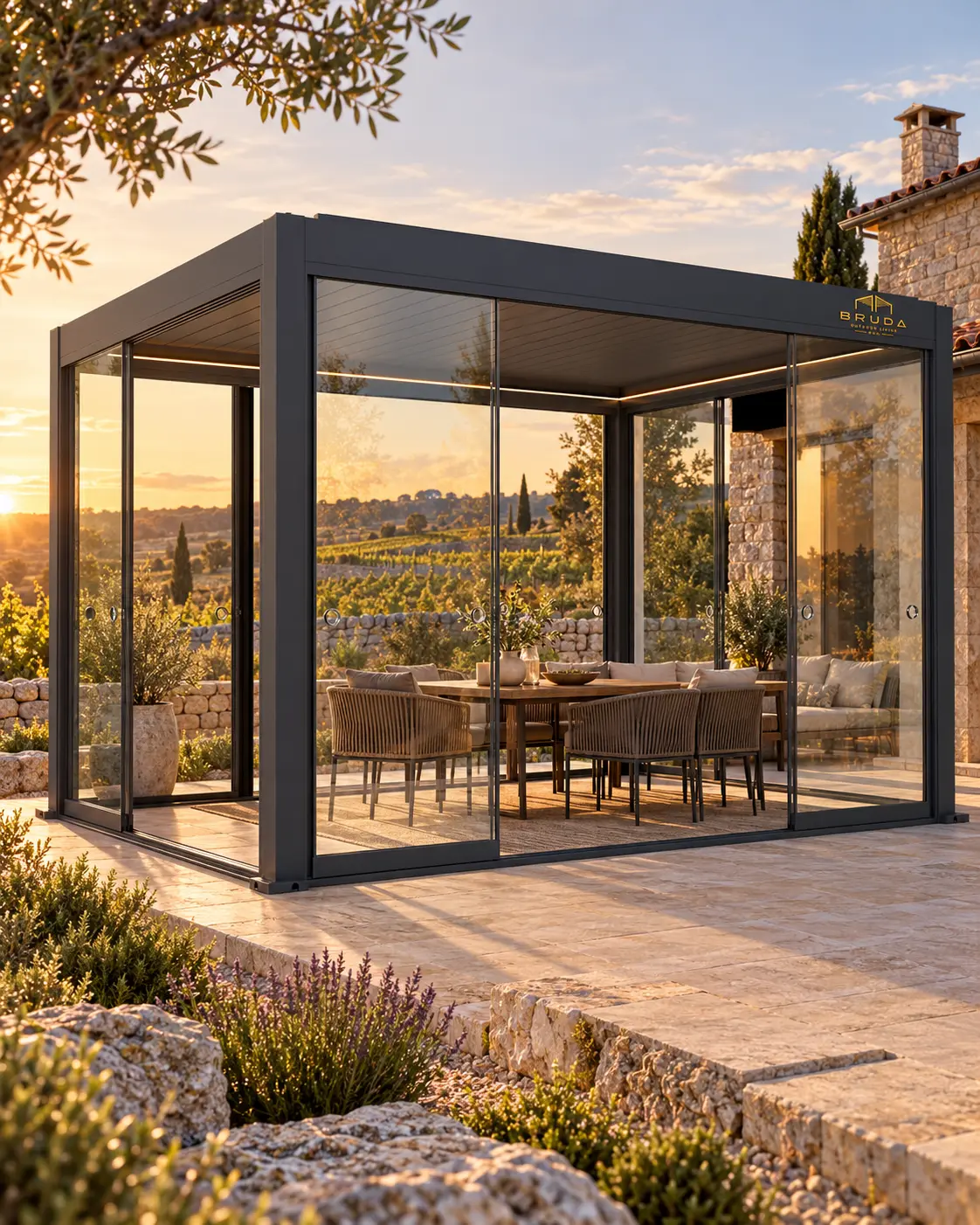 BRUDA Tara Glass Doors v kraškem okolju